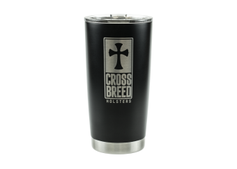 20oz Black Tumbler With CrossBreed Holsters Logo