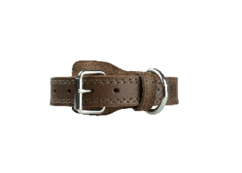CrossBreed® Holsters K-9 Collar-Brown With Brass Hardware.
