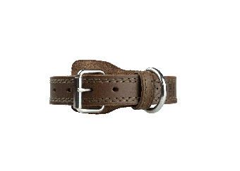 CrossBreed® Holsters K-9 Collar-Brown With Brass Hardware.
