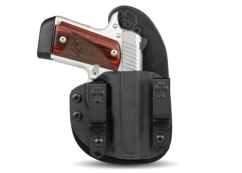 CrossBreed® Holsters - Micro Reckoning - Black Cowhide Leather - Black Kydex - Kimber Micro 9