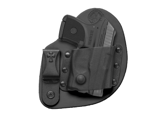 MicroClip IWB Concealed Carry Holster with Ruger LCP - Black Cowhide