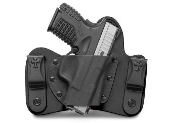 MiniTuck IWB Concealed Carry Holster with Springfield Armory XDs - Black Cowhide