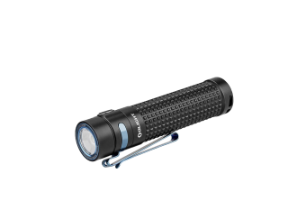 Olight S2R Batonii Flashlight - Front and side - Showing Clip