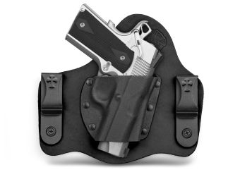 SuperTuck IWB Concealed Carry Holster with 1911 - Black Cowhide