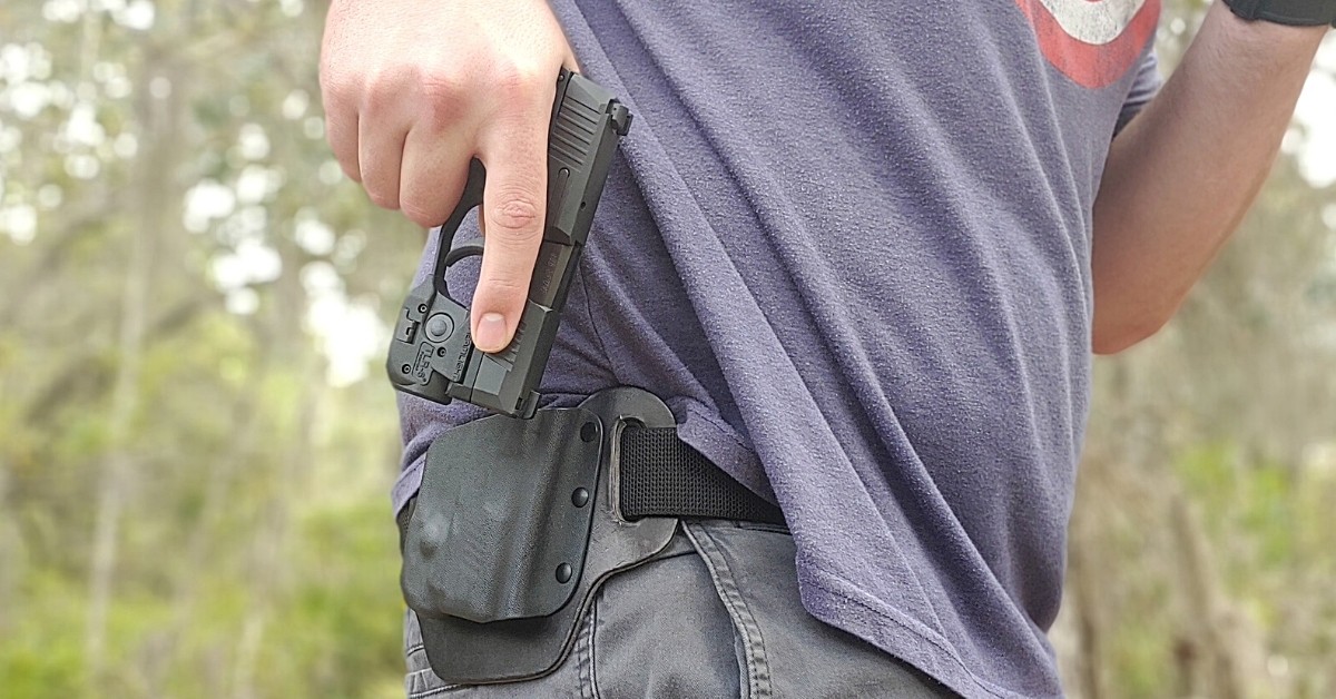 Concealed Carry Holster, 1911 Holster, IWB holster, SIG P365 holster, OWB, outside the waistband, DropSlide, CrossBreed Holsters, owb holster, hybrid holster, Travis Pike, firearms training, method of carry, gun holster